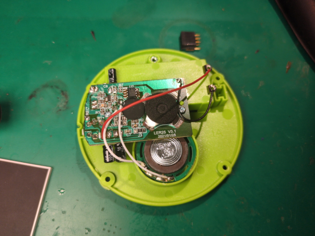 Button cracked open